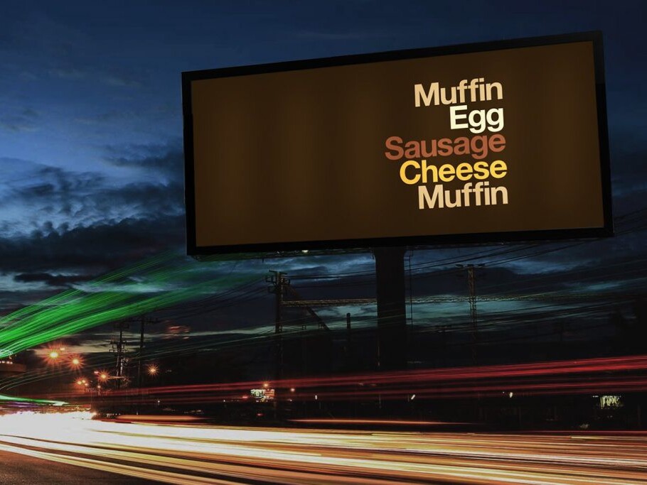 cartellone pubblicitario mc donalds